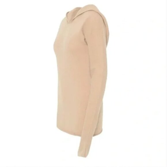 MaxMara SportMax Beige Cashmere Wool Centro Hooded Sweater Small - Picture 4 of 9
